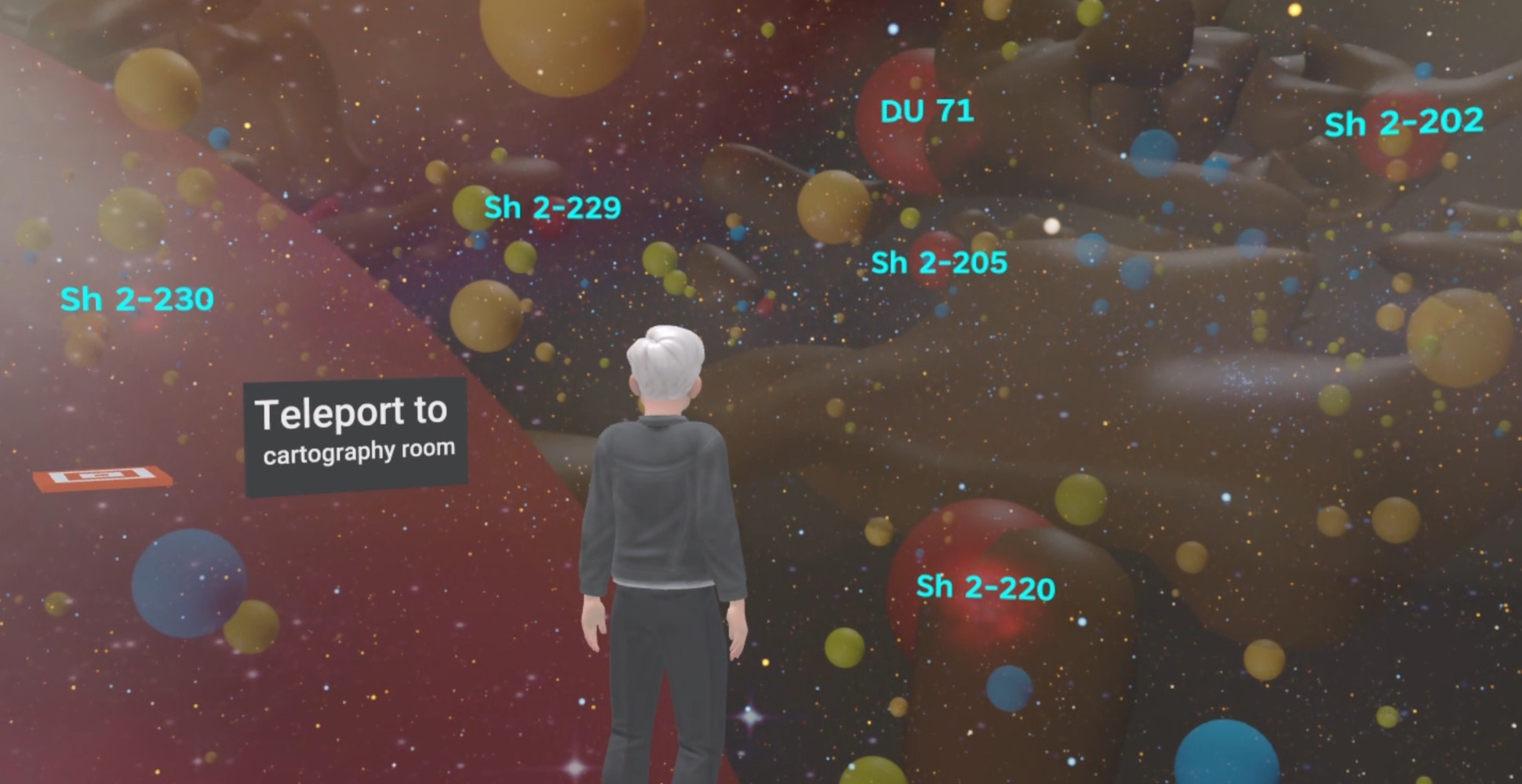 3D immersive sky map alter-text